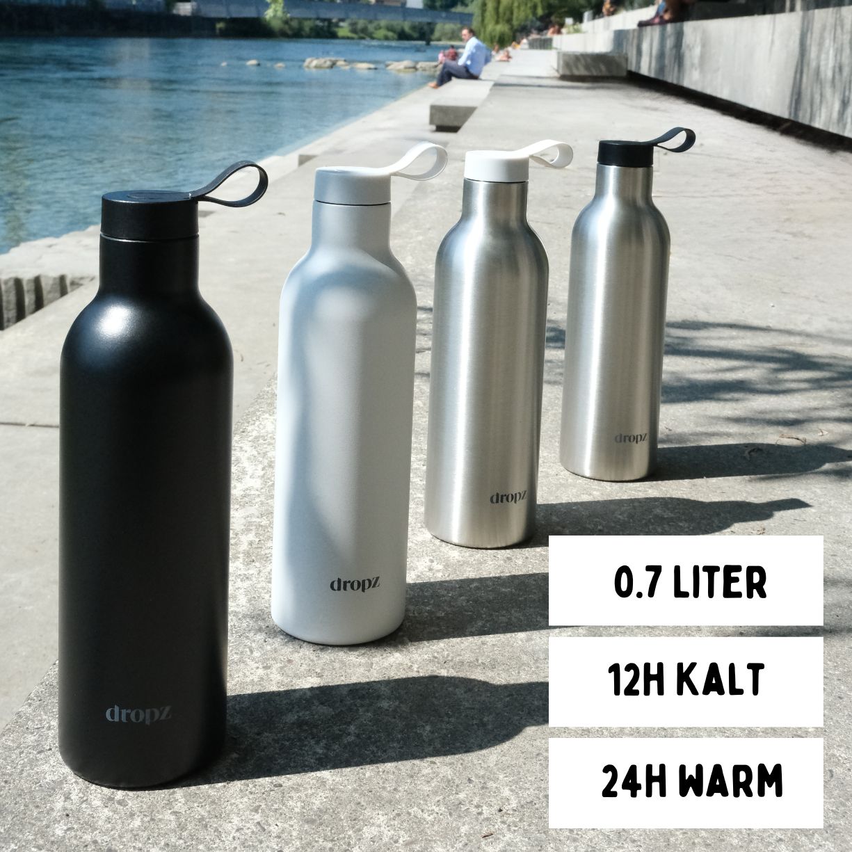 dropz Flasche weiss - 0.7 L