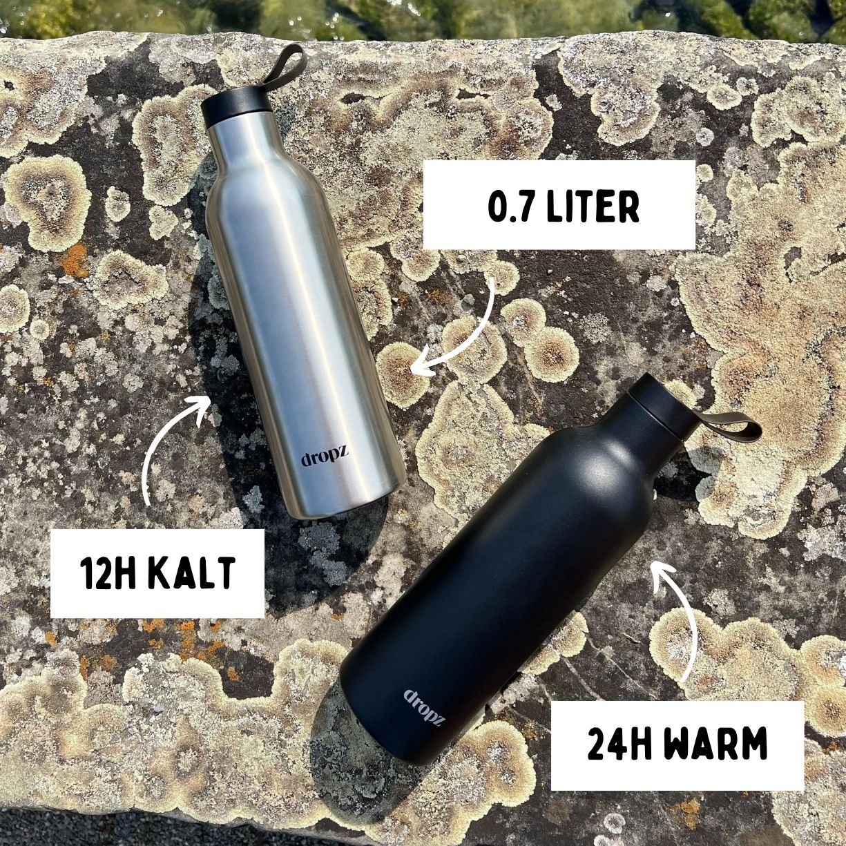 dropz Flasche schwarz - 0.7 L