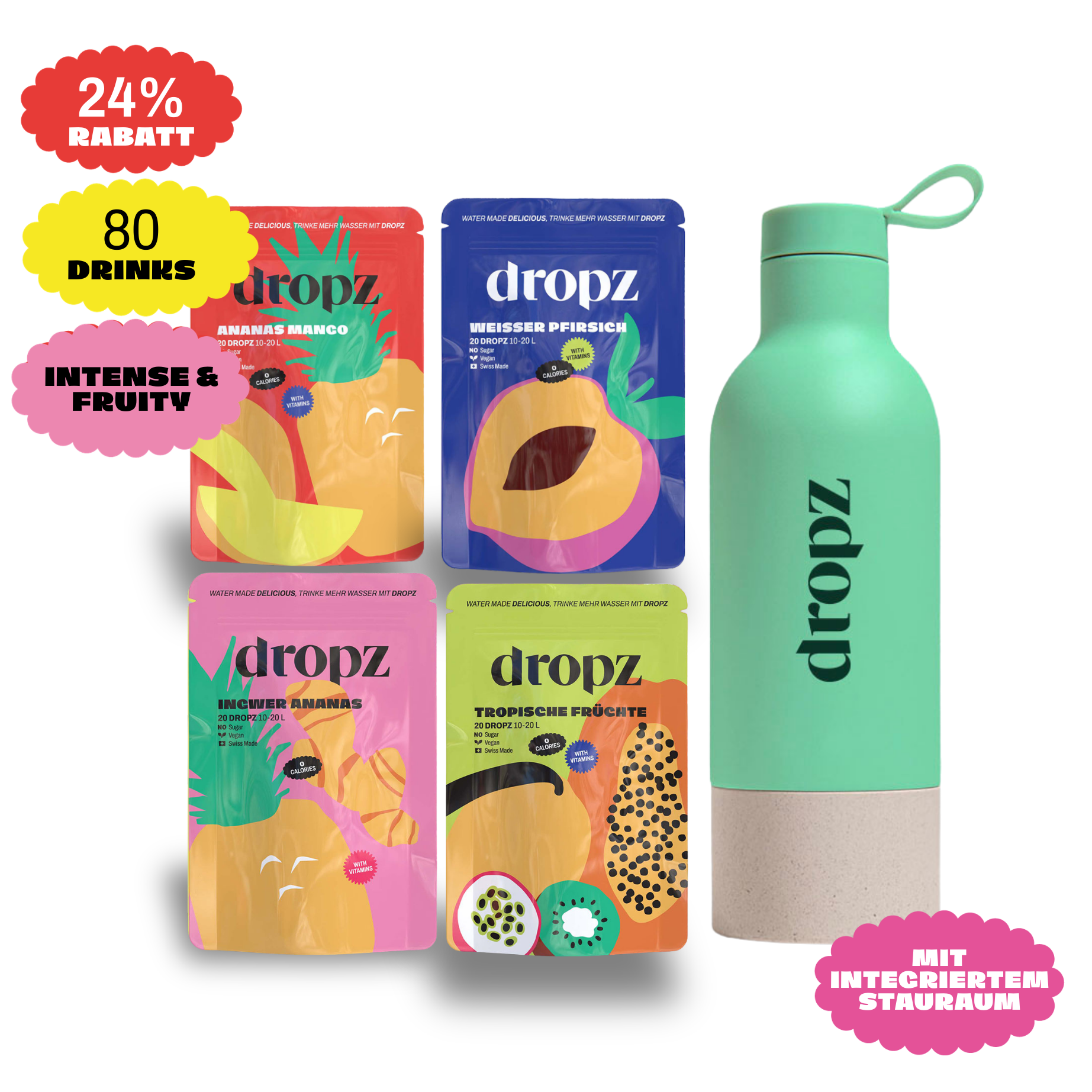 Starter-Sets - dropz + Flasche nach Wahl