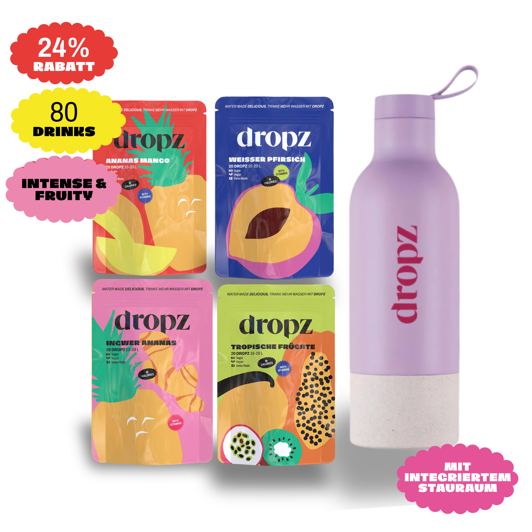 Starter-Sets - dropz + Flasche nach Wahl