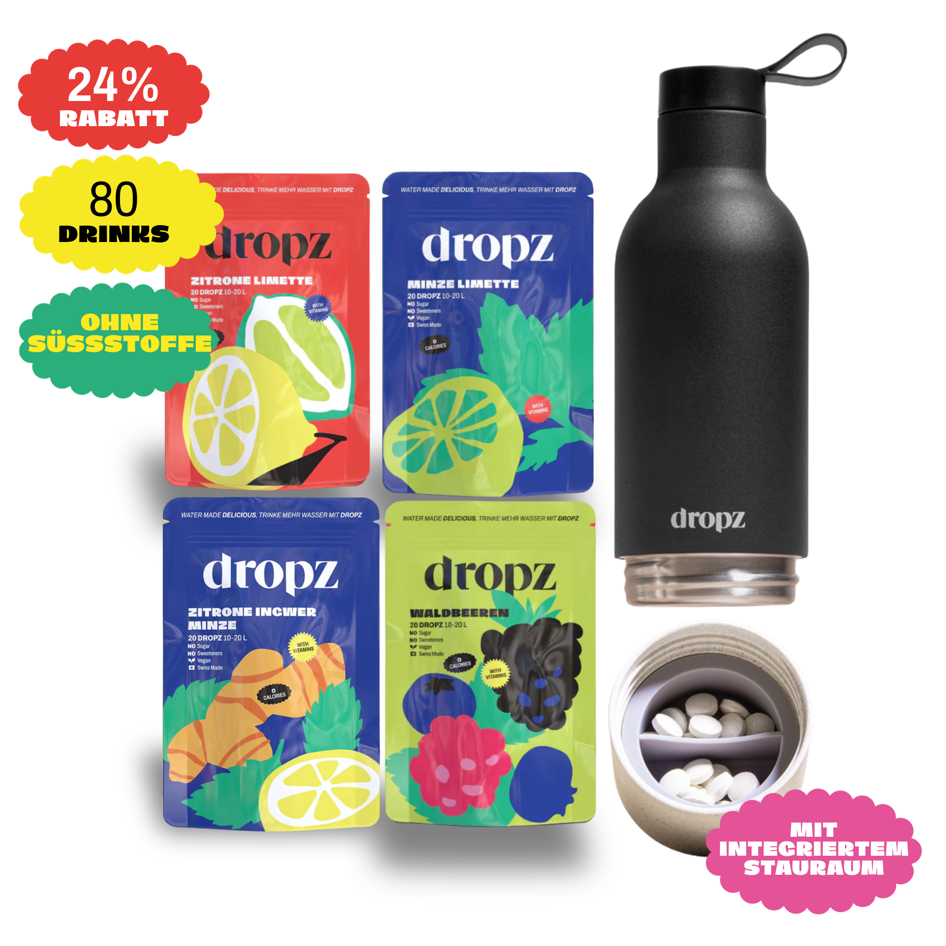 Starter-Sets - dropz + Flasche nach Wahl