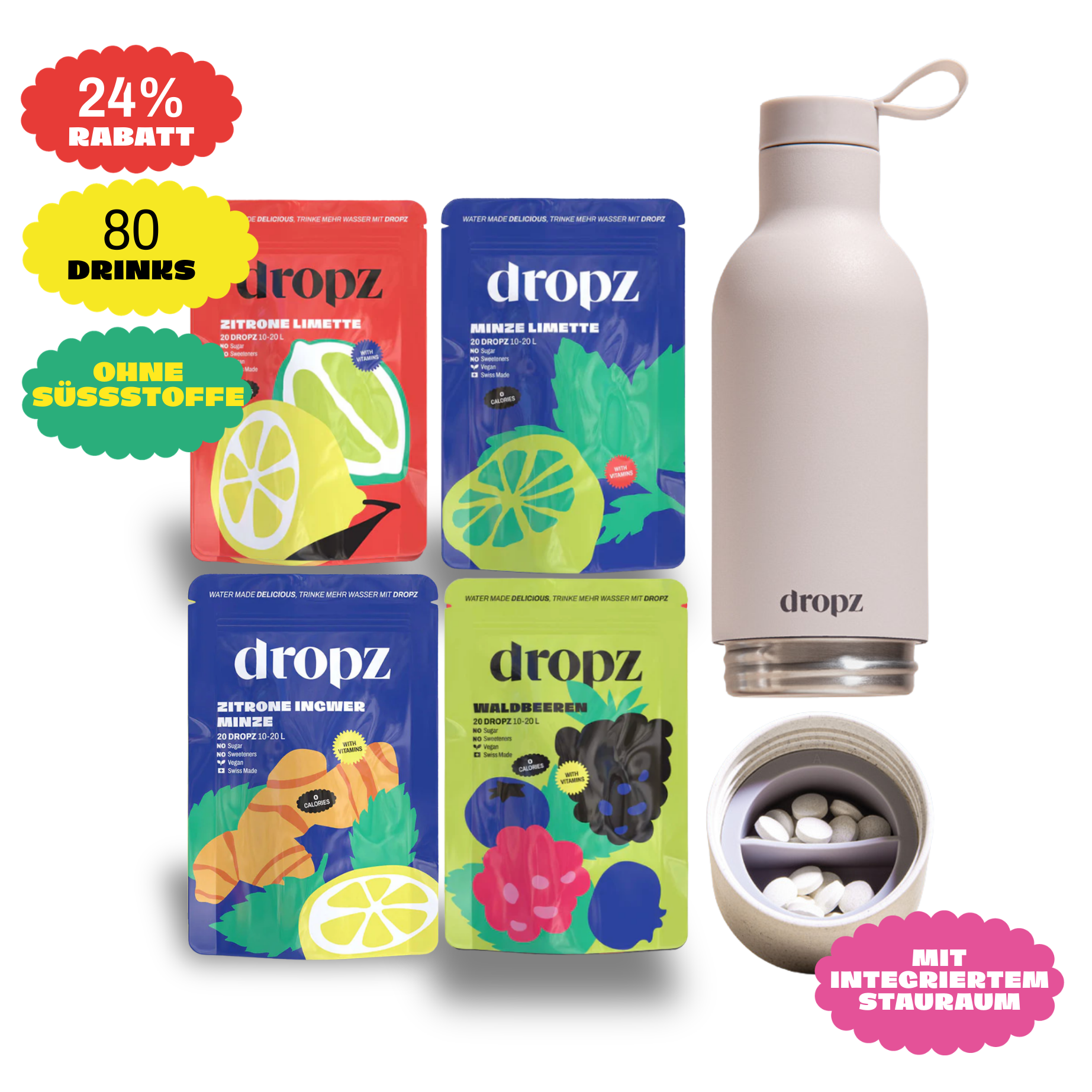 Starter-Sets - dropz + Flasche nach Wahl