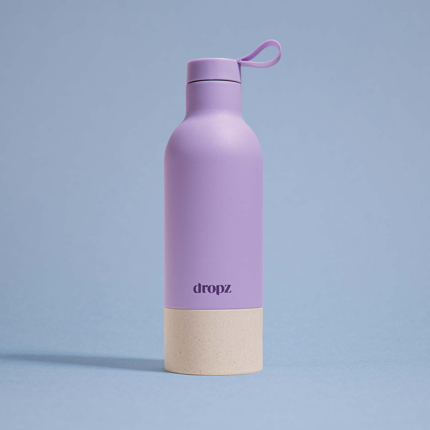 dropz Flasche lavendel - 0.5 L mit Aufbewahrungsfach