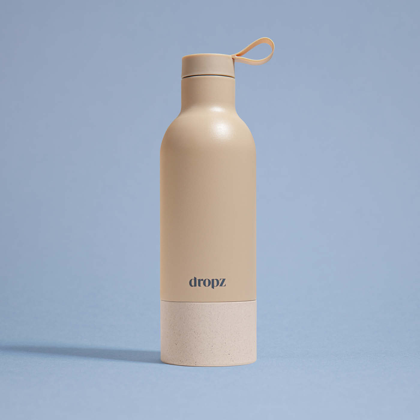 dropz Flasche beige - 0.5 L mit Aufbewahrungsfach